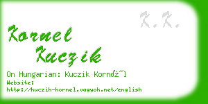 kornel kuczik business card
